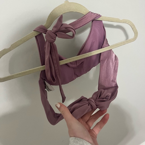 Becca by Rebecca Virtue swim top- size small - metallic purple - Picture 3 of 5